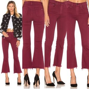 Rag & Bone crop jeans in distressed plum